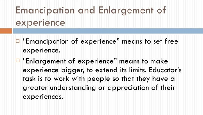 Enlargement of Experiences