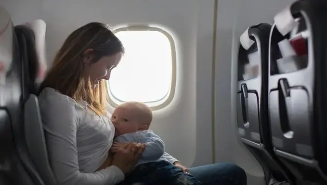 Breastfeeding on an airplane 