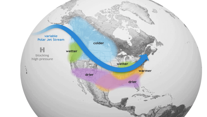 Cold Air Traveling South From Canada