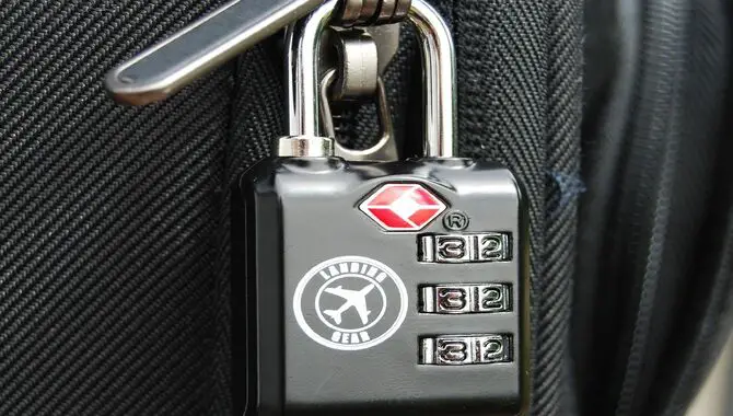 TSA Lock With Depressible Lock