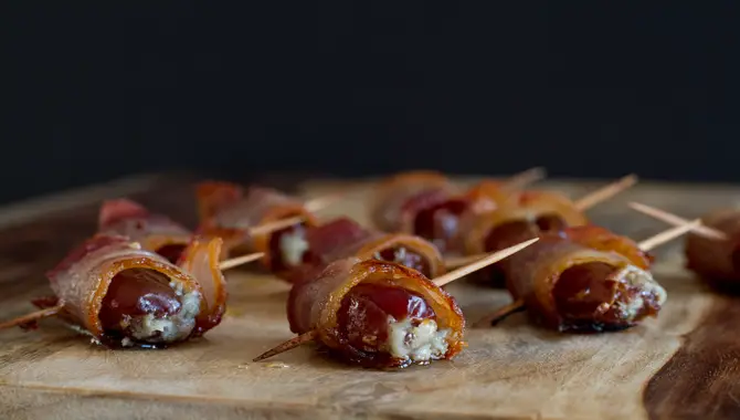 Blue Cheese and Bacon Wrapped Dates