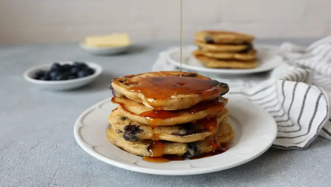Breakfast: Blueberry Pancakes With Walnut Syrup
