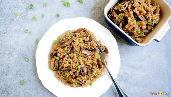 Brown Rice, Green Beans, And Shiitake Mushroom Pilaf