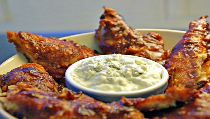 Buffalo Chicken Tenders With Blue Cheese Dressing