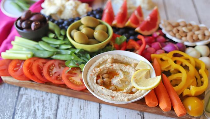 Fruits And Veggies With Dip