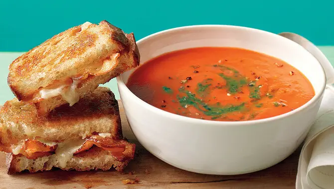 Grilled Cheese Sandwich With Tomato Soup
