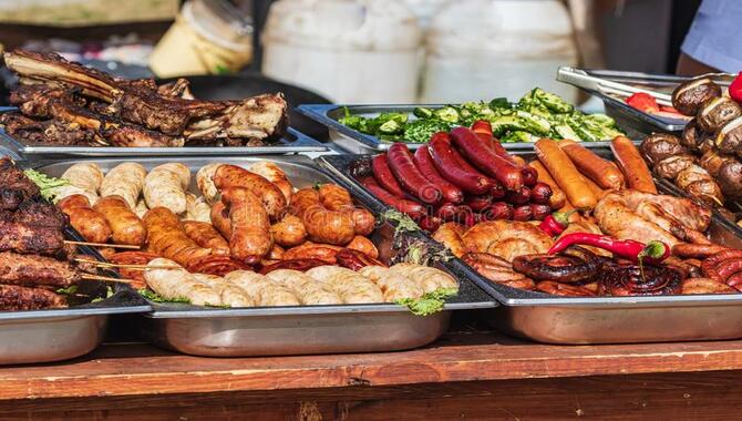 Grilled Vegetables At A Street Food Stand