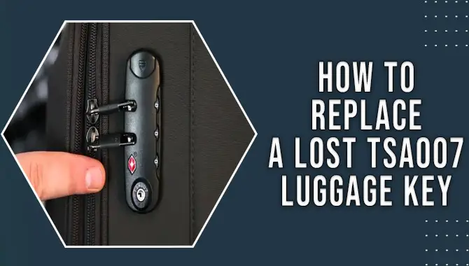 How To Replace A Lost Tsa007 Luggage Key