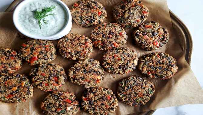 Quinoa Patties With Black Beans And Salsa