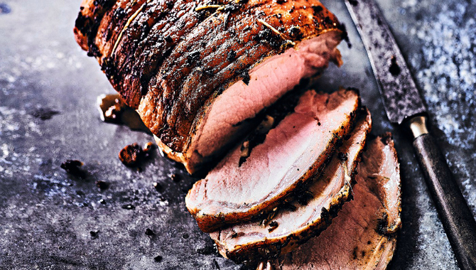 Roast Pork With Juniper Sauce .