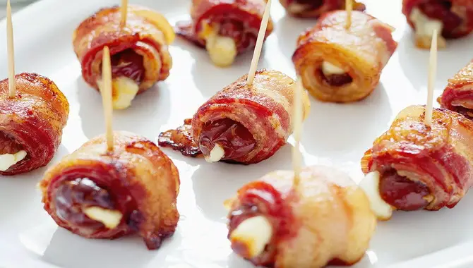 Spinach And Bacon Wrapped Dates