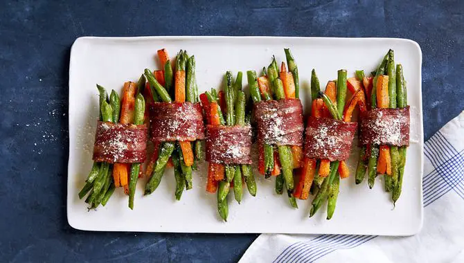 Veggies Wrapped In Bacon And Cured Meat