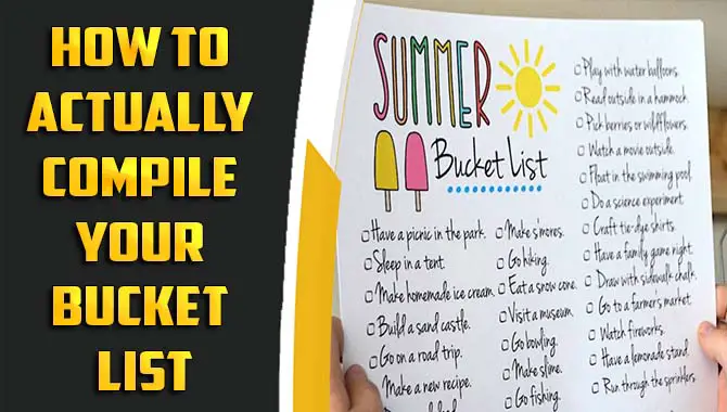 How To Actually Compile Your Bucket List