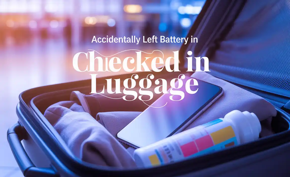 Accidentally Left Battery In Checked In Luggage