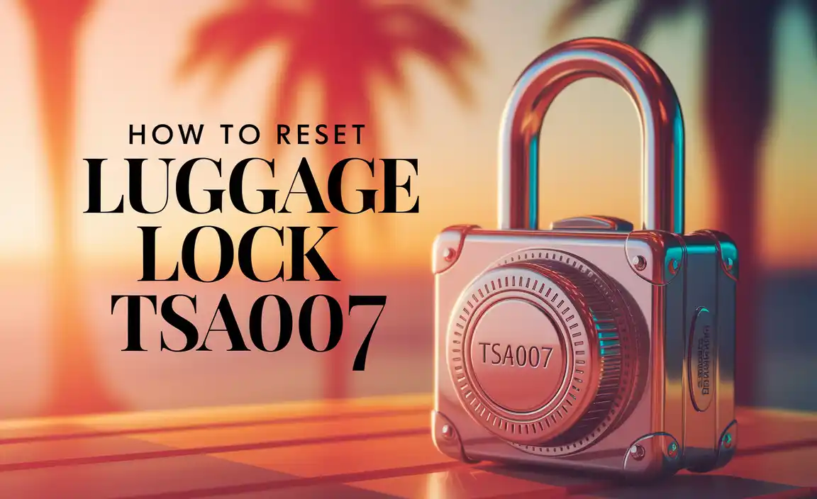 How To Reset Luggage Lock TSA007