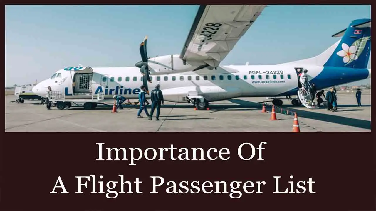 Importance Of A Flight Passenger List
