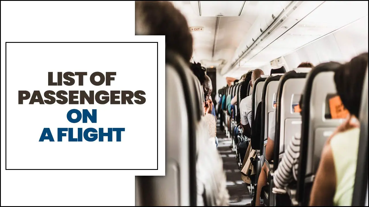 List Of Passengers On A Flight