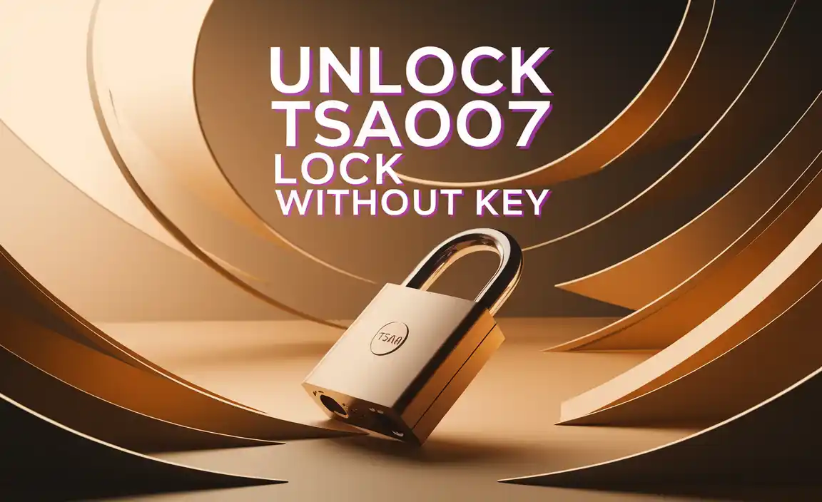 Unlock TSA007 Lock Without Key