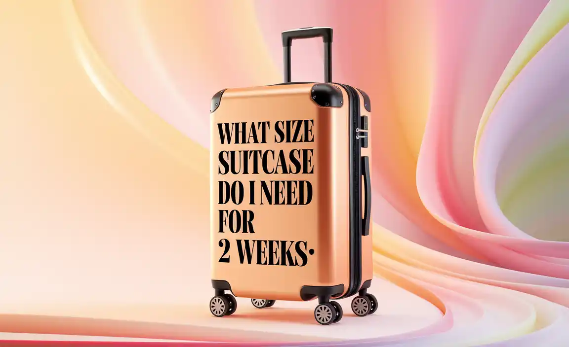 What Size Suitcase Do I Need for 2 Weeks