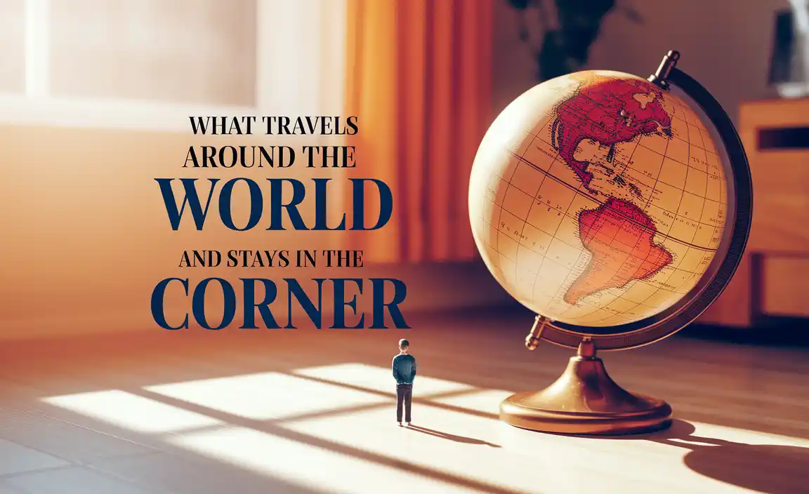 What Travels Around The World And Stays In The Corner