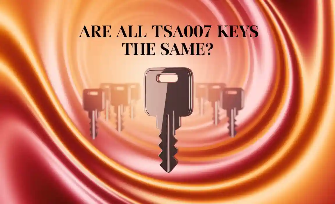 Are All Tsa007 Keys The Same