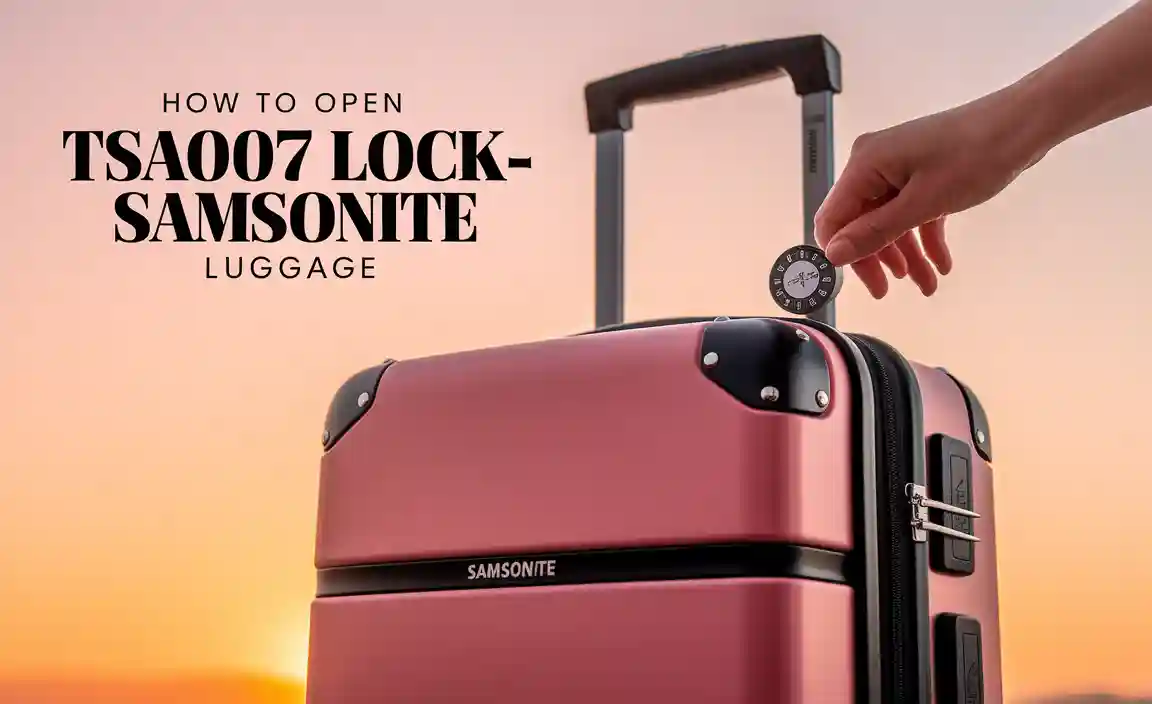 How To Open Tsa007 Lock-Samsonite Luggage
