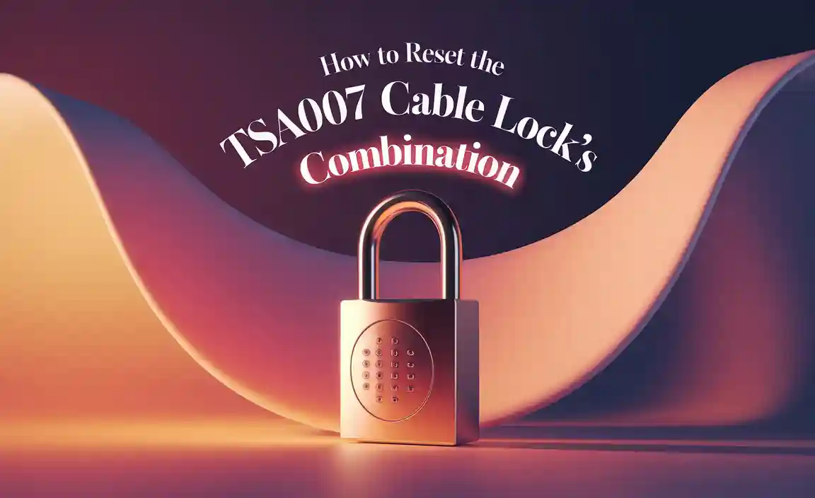 How To Reset The Tsa007 Cable Lock's Combination