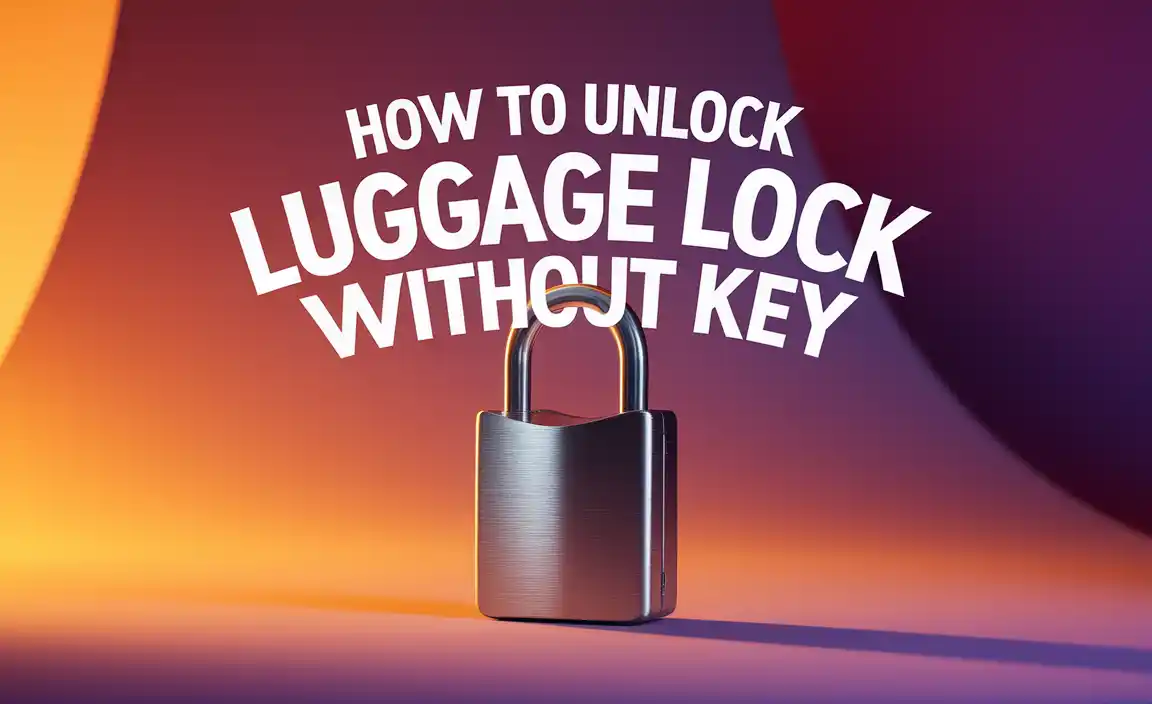 How To Unlock Luggage Lock Without Key