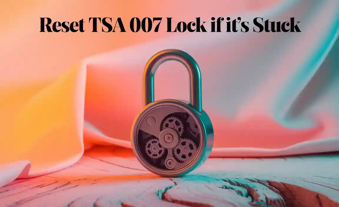 Reset TSA 007 Lock If It's Stuck