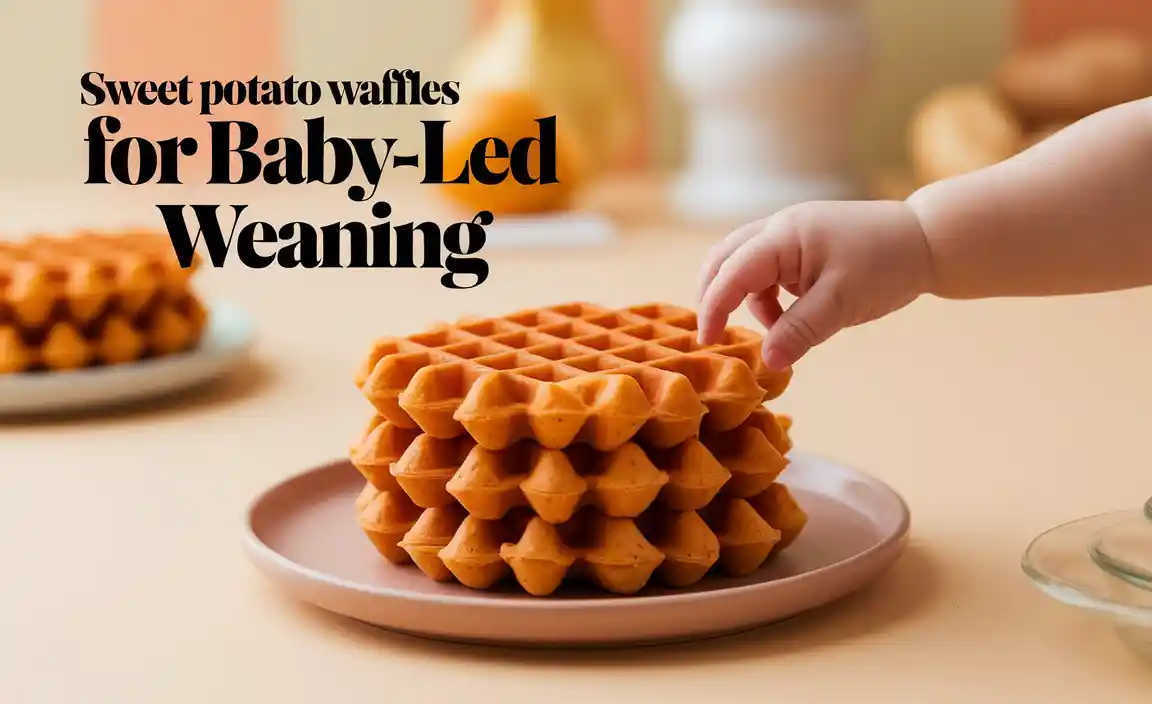 Sweet Potato Waffles For Baby-Led Weaning