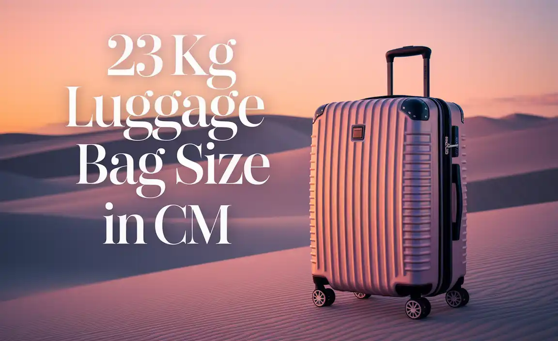 23 Kg Luggage Bag Size In CM