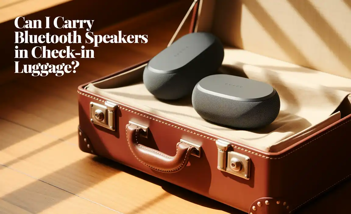 Can I Carry Bluetooth Speakers In Check-In Luggage