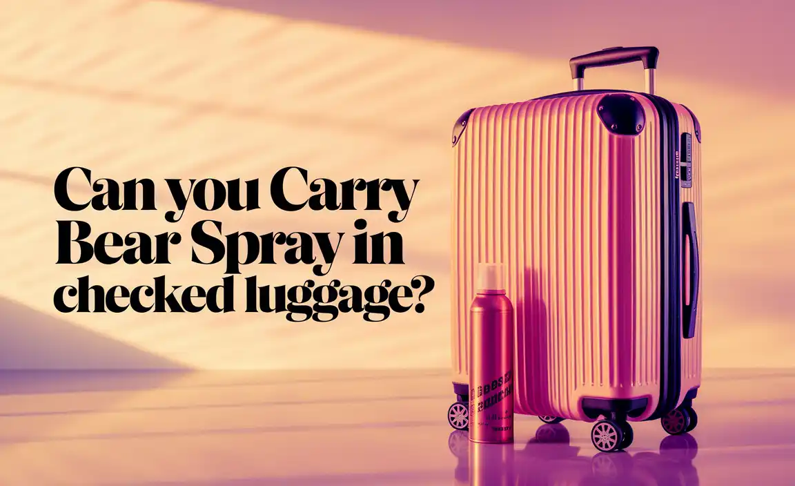 Can You Carry Bear Spray Checked Luggage