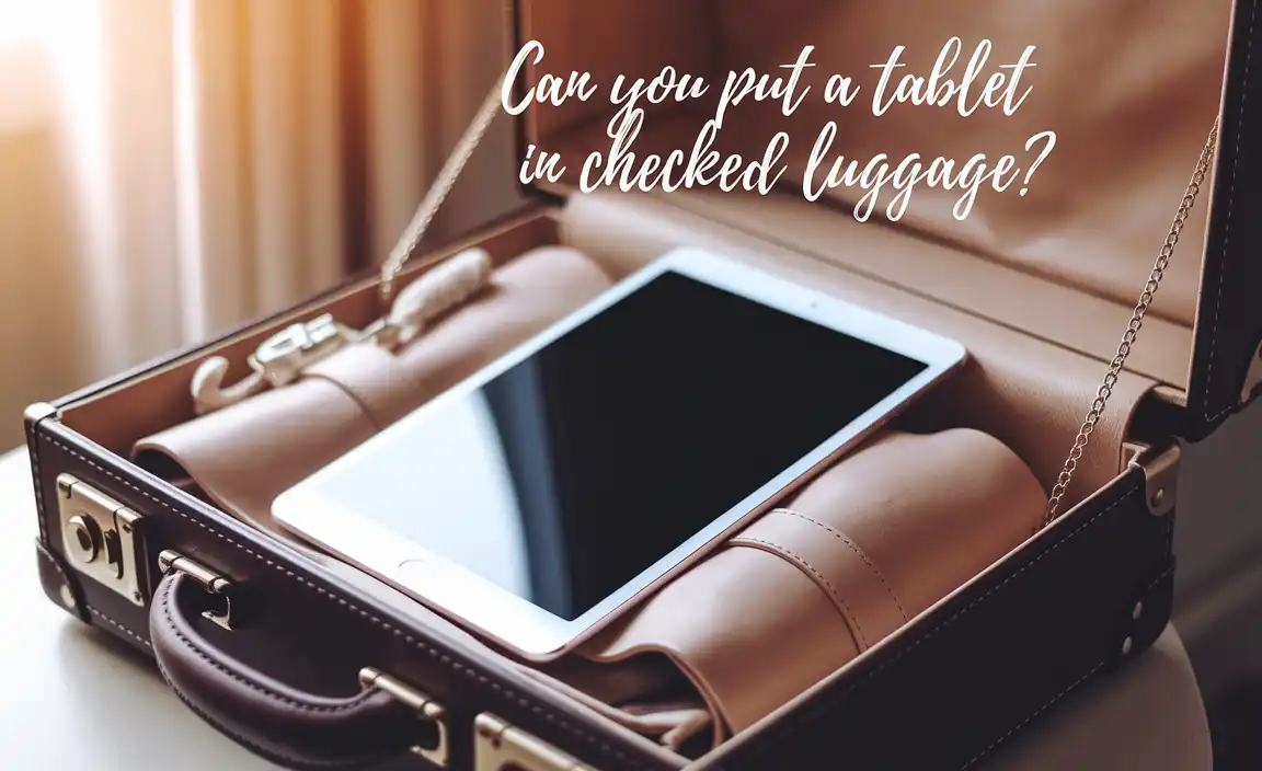 Can You Put A Tablet In Checked Luggage