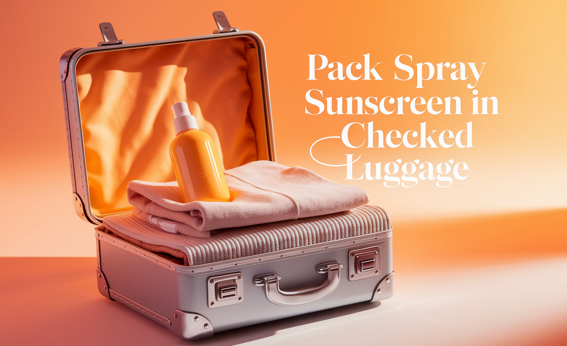 How To Pack Spray Sunscreen In Checked Luggage