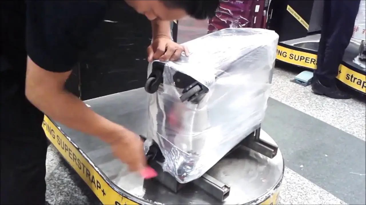 Luggage Wrapping Process