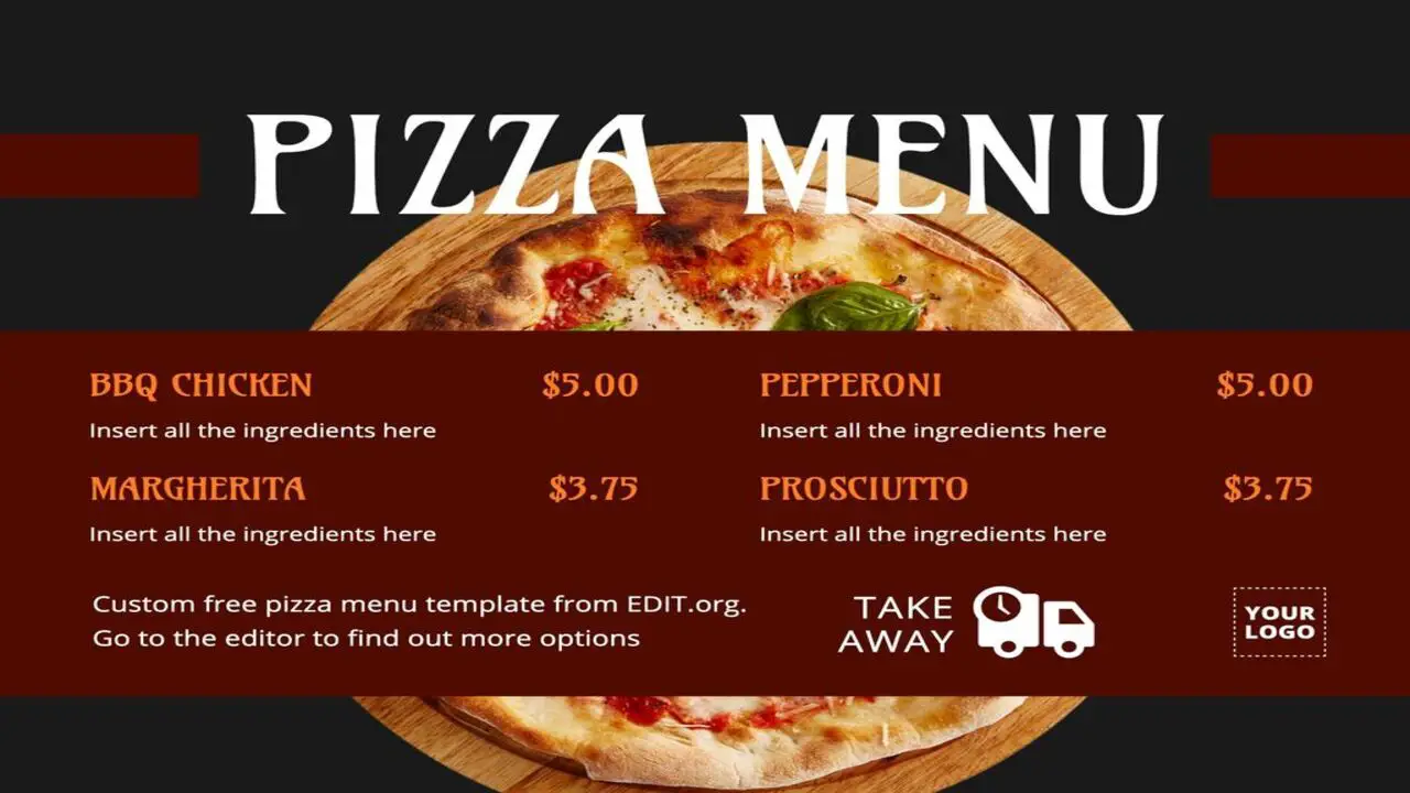 Pizza Menu With Something For Everyone