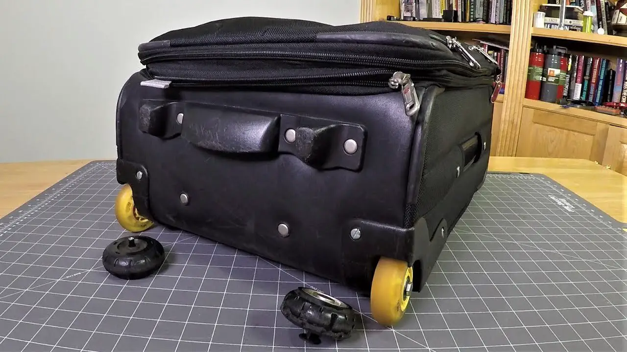 Remove The Old Wheels From The Luggage