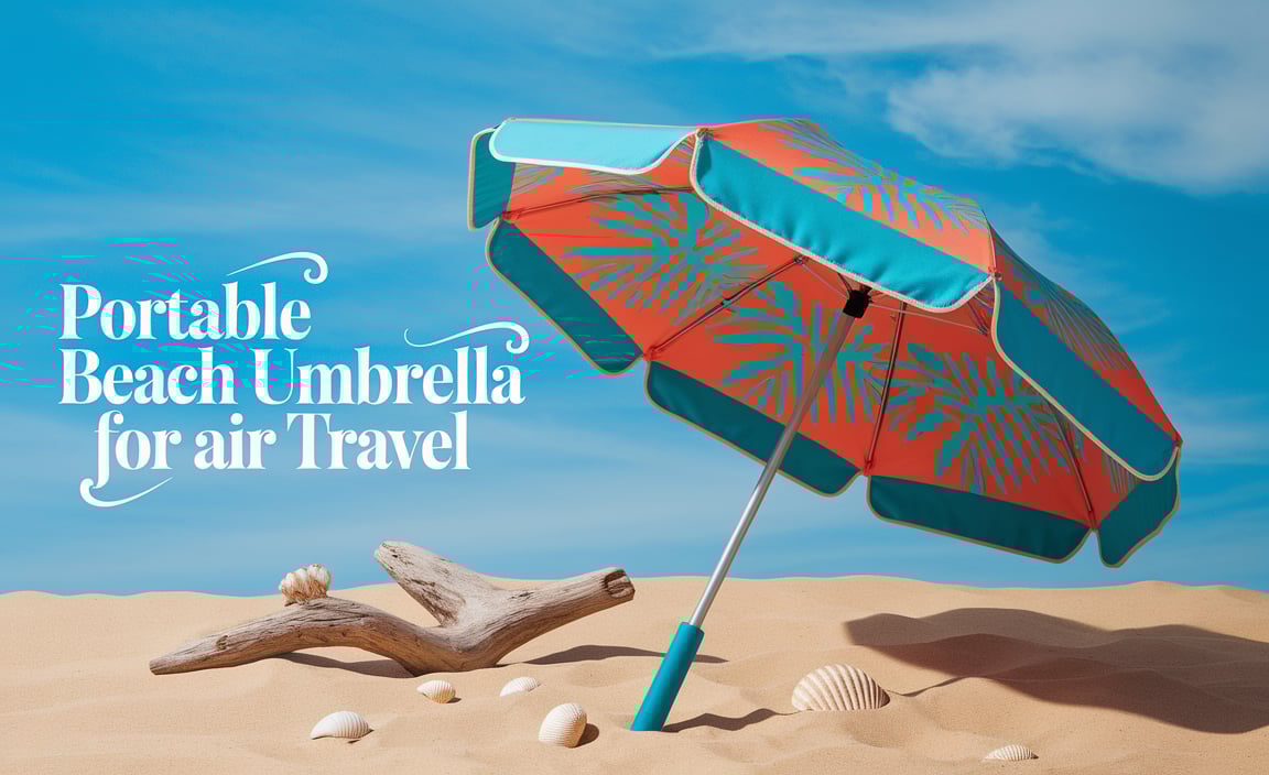 Portable Beach Umbrella For Air Travel