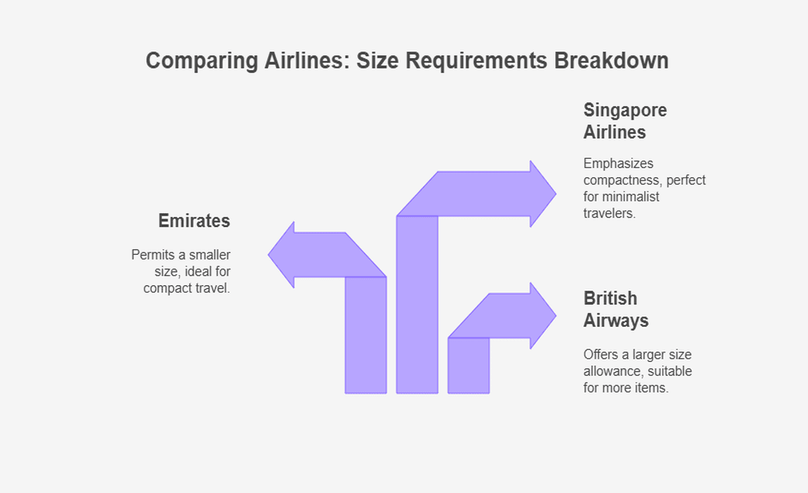 Comparing Airlines Size Requirements Breakdown