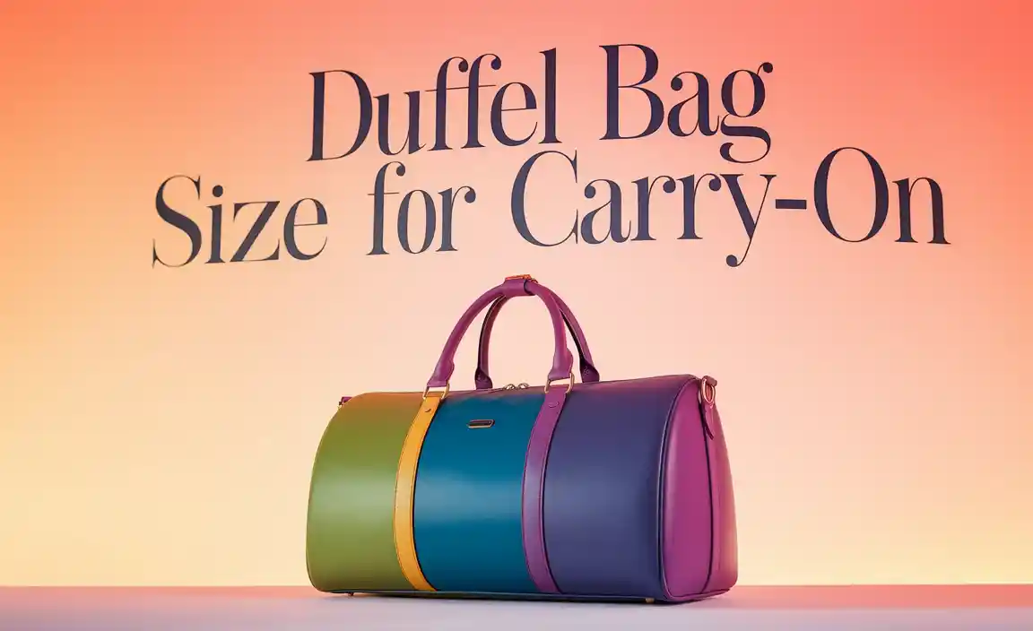 Duffel Bag Size for Carry-On