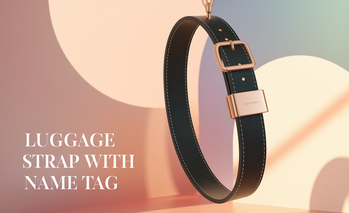 Luggage Strap With Name Tag