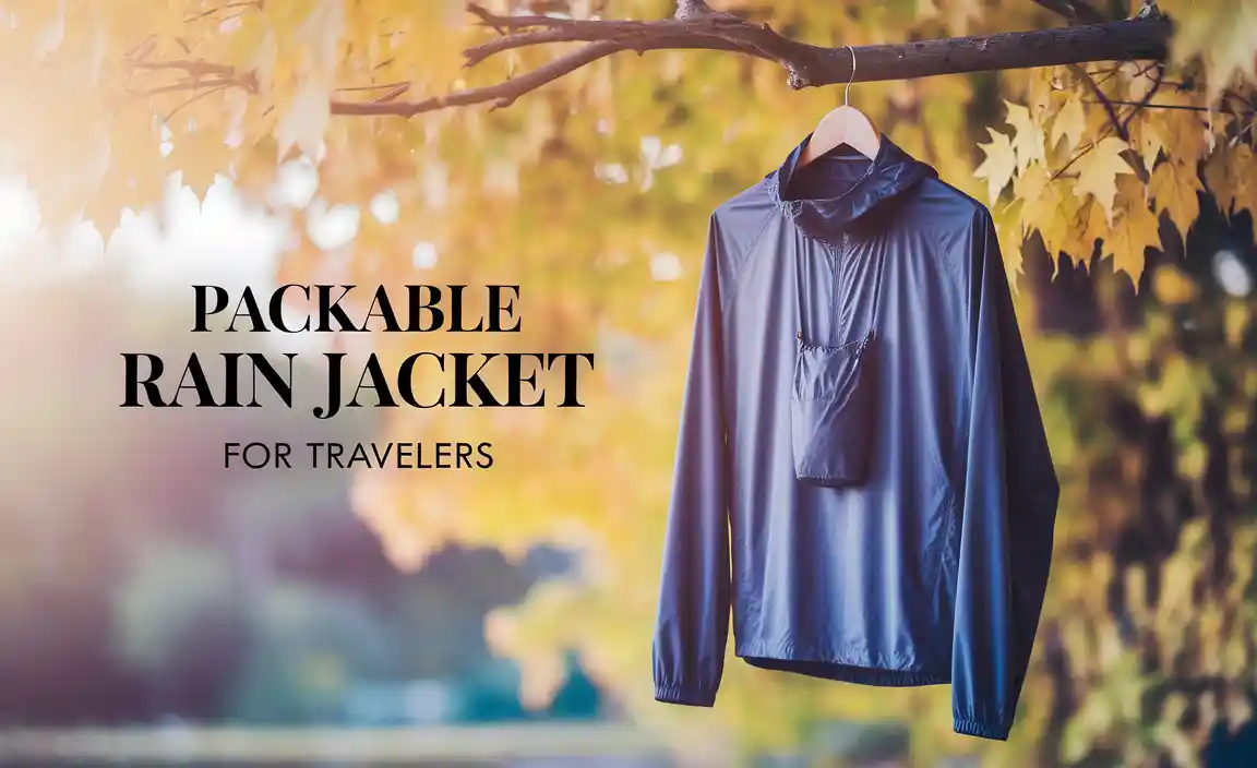 Packable Rain Jacket For Travelers