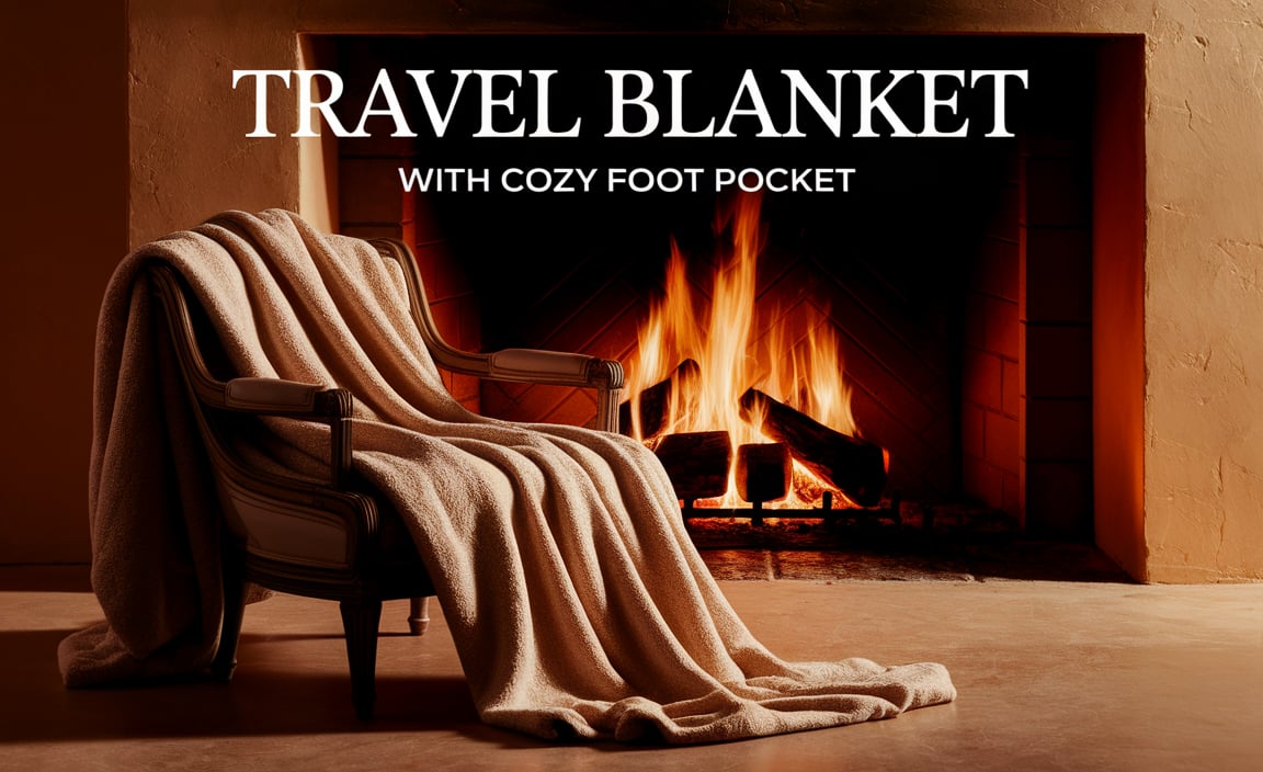 Travel Blanket With Cozy Foot Pocket